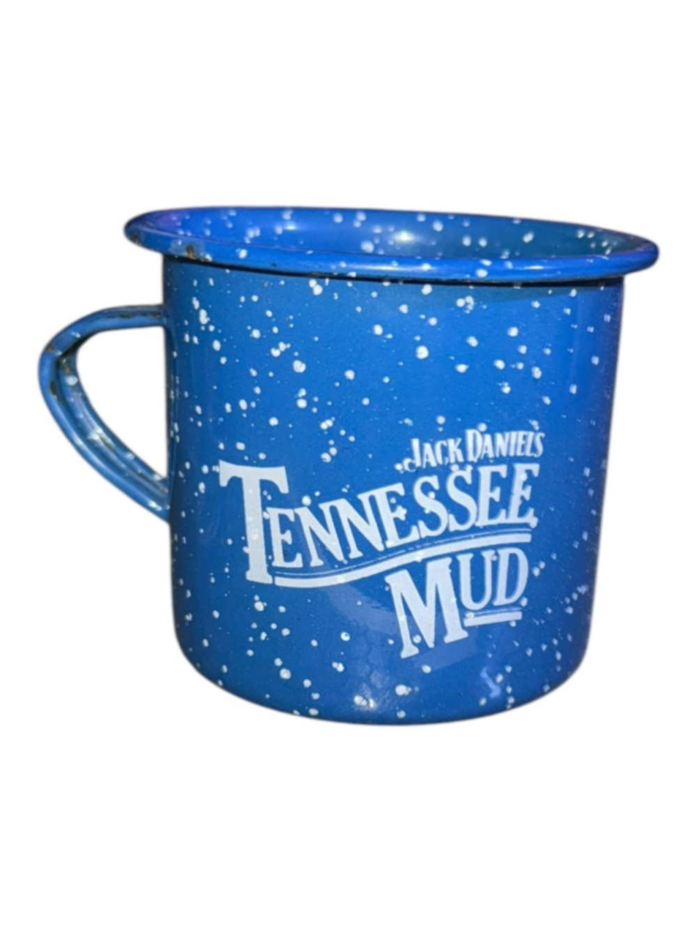 Vintage Jack Daniel's Tennessee Mud Coffee Mug Blue with Handle